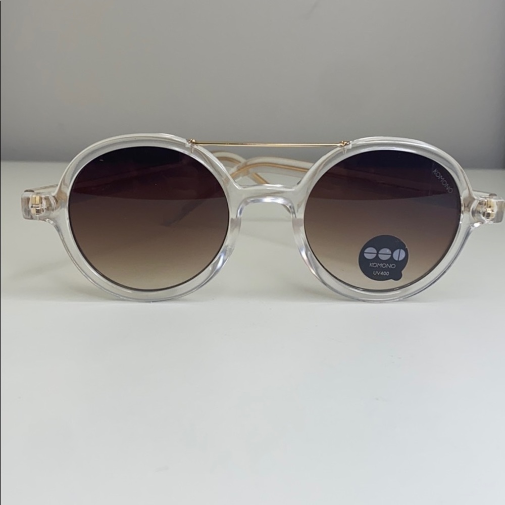 Komono Sunglasses NEW Vivien Clear round frame gold - Picture 13 of 16